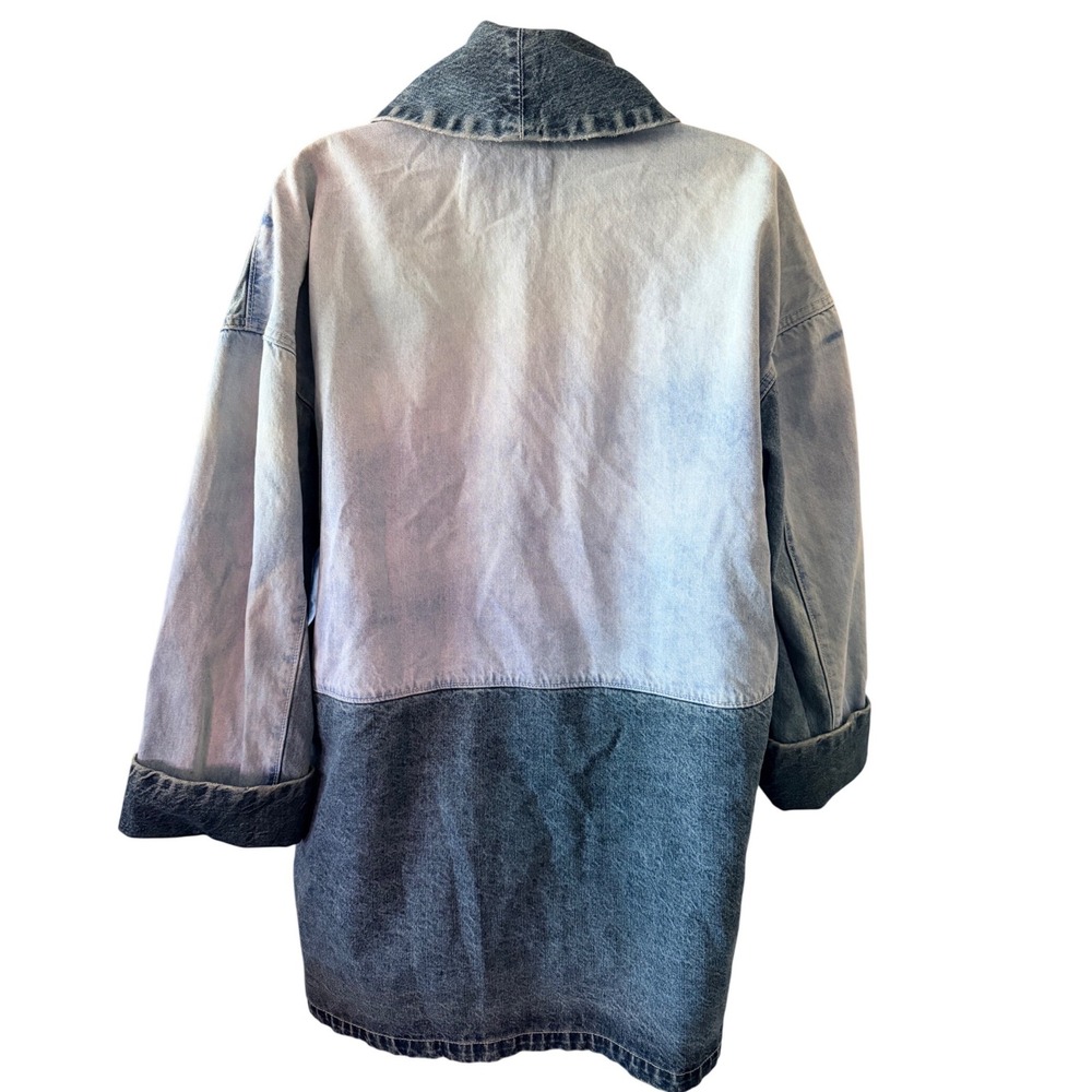 Pilcro and the Letterpress Patchwork Denim Oversized Jacket Colorblock XS - Picture 6 of 7